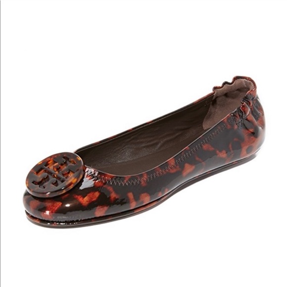 Tory burch minnie travel ballet flat tortoise Clearance